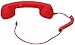 AshopZ Retro Telephone Handset 3.5mm Cell Phone Receiver for Iphone,Red