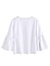 Verdusa Women's 3/4 Bell Sleeve Round Neck Blouse Shirt Top White M