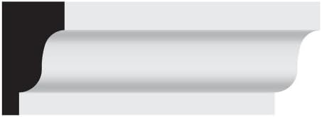 Nucasa POP404-S Crown Molding Sample, Unfinished Poplar, .6875-Inch by 1.25-Inch by 6-Inch