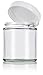 Clear Thick Glass Straight Sided Jar with White Smooth Lids - 4 oz / 120 ml (12 pack) + Labels + Small Glass Balm Jar