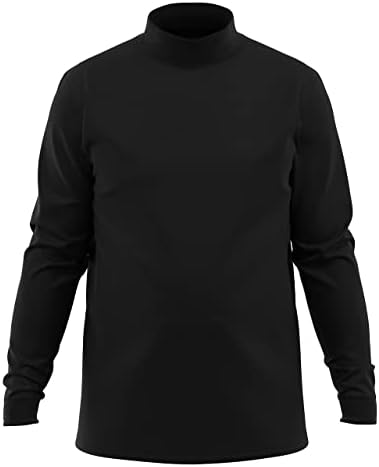 Maks Mens Casual Cotton Turtleneck Pullover Sweater Interlock Knit