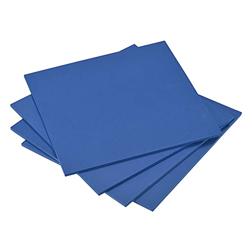 uxcell Blue EVA Foam Sheets 10 x 10 Inch 5mm Thickness for Crafts DIY Projects, 4 Pcs