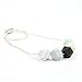 Lofca Silicone Teething Necklace for Mom to Wear-Great Baby Teether Toys-BPA Free Chew Beads-Breastfeeding Nursing Necklace Soothes Aching Gums-'Page'(Mint)