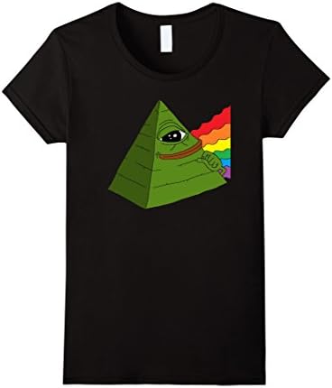 Womens Gay Frog Illuminati Confirmed Funny Dank Internet Meme Shirt Large Black