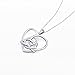 925 Sterling Silver Good Luck Irish Celtic Knot Triangle Vintage Love Heart Pendant Necklace, 18 inches