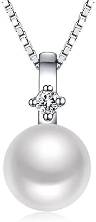 Sinya Classic Sterling Silver White FreshWater Cultured Pearl Pendant Necklace 18 inch