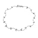 Chuvora 925 Sterling Silver Stylish Leaf Vine Anklet, 9.5 inches