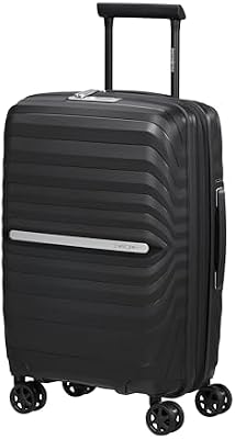Neo Flux - Spinner S Slim, Bagagem de Mão Expansível, 55 cm, 39/45 L, Preta (Preta)