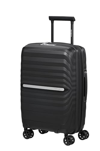 Neo Flux - Spinner S Slim, Equipaje de Mano expandible, 55 cm, 39/45 L, Negro (Black)