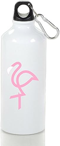 SIHA Dos LOVA Flamingo Aluminum Sport Water Bottle, Great For Outdoor And Sport Activities. Metal Hook On The Top 600ml