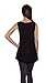 Free to Live Women's Long Flowy Short Sleeve or Sleeveless Tunic (XL, Black)