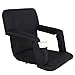 HomGarden Set of 2 Stadium Seat Chair for Bleachers Benches Grandstand Comfort Seats, 5 Reclining Custom Padded Cushion Backs Armrest Support