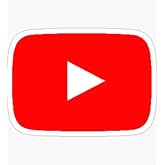 YouTube Sticker - Sticker Graphic - Waterproof - Fade Resistant Die Cut