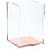 Juvale Acrylic Pen Holder, Crystal Clear Pencil Cup Desktop Organizer for Office Desk, Makeup Brush, Bathroom, Modern & Stylish Design, 3.1 x 4.5 x 3.1