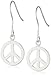 Sterling Silver Peace-Sign Earrings