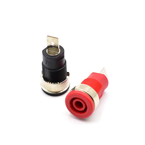 10Pcs 4mm Banana Jack Female Panel Mount Banana Socket Binding Post Adapter for 4mm Banana Plug