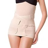 Healthcom 3 in 1 Postpartum Recoery Girdle Belt Breathable Elastic Postnatal Support  Recovery Belly/waist/pelvis Belt Shapewear Waist Belt,Size:M