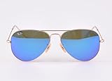 Ray-Ban Men's and Women's RB3025 112/17 Gold Frame Blue Lens Aviator 58mm Sunglasses