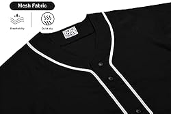 Pullonsy Solid Plain Baseball Jerseys Tees for Men