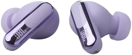 Live Beam 3 Auriculares inalambricos de botón con almohadillas,True Wireless con cancelación de ruido adaptable, hasta 48 horas de reproducción, Bluetooth, audio de alta resolución, violeta