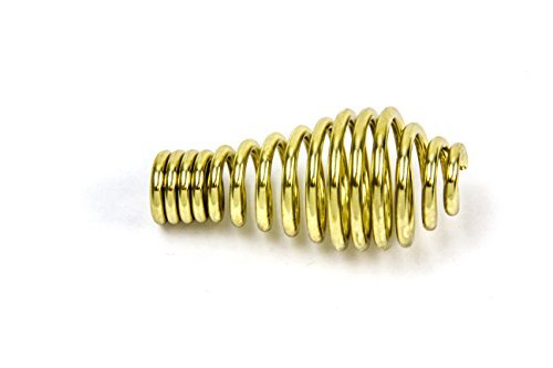 Spring Stove Handle, Brass Finish, Tapered At One End. Max Diameter: 1-1/8