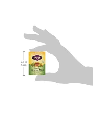 Yogi Egyptian Licorice Mint Tea - Organic Herbal Tea, 16 Tea Bags Per Box (Pack Of 6)