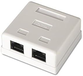 Caja de Superficie de 2 RJ45 Cat 5e UTP Blanco, Cablepelado®: Amazon.es: Electrónica