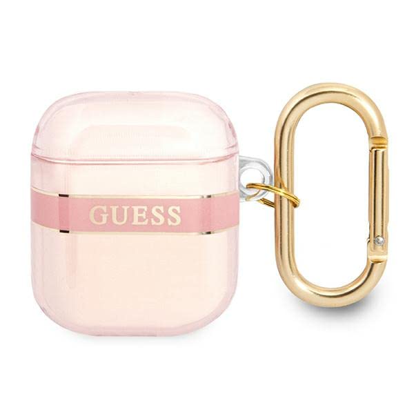 Guess GUA2HHTSP Case for AirPods Cover Pink Strap Collection