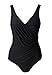 Upopby Women's Tummy Control Monokini One Piece Swimsuit Plus Size Black US18