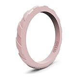 Enso Rings Treaded Stackable Silicone Ring | Premium Fashion Forward Silicone Ring | Hypoallergenic Medical Grade Silicone | Lifetime Quality Guarantee | Commit to What You Love …