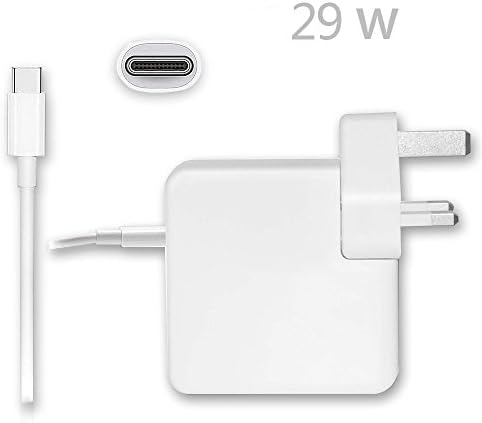 29W USB C Power Charger, Type C Laptop Adapter With USB-C To USB-C Cable For MacBook 12 in MJ262LL/A