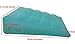 ObboMed HR-7510 Inflatable Portable Bed Wedge Pillow with Velour Surface for Sleeping, Travel, Trip Vacation, Horizontal Indention Prevent Sliding, 23” x 22” x(7.5”~1.5”), Cyan