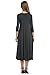 HOTOUCH Long Sleeve Basic Midi Shirt Dress (Dark Gray M)