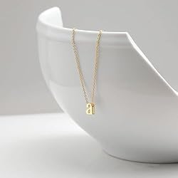 MONOOC Tiny S Letter Necklace, 14k Gold Plated