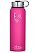 Swig Savvy Vacuum Insulated Stainless Steel Water Bottle, Leak & Sweat Proof, Steel Lid, BPA Free, Sports/Travel/Coffee/Soup Bottle - Keeps Cold Liquids For Up 24 Hours & Hot For Up 12 Hours