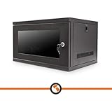 LMS DATA DYNA-CAB-W6U-EL450 EcoNetCab 19-Inch Deep Wall Mounting Network Cabinet - Black
