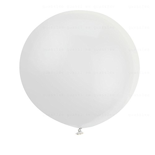 Giant balloons 36-Inch Round Balloons - 6 Pack Big Latex White Balloons