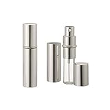 Silver Metallic Perfume Atomizer Spray 10 ML for