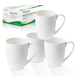 Upscale Coffee Mug Set, Fine Bone China Coffee Cups