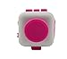 Muggle Shop Fidget Toy Cube Relieves Stress and Anxiety for Children and Adults, White/Pink
