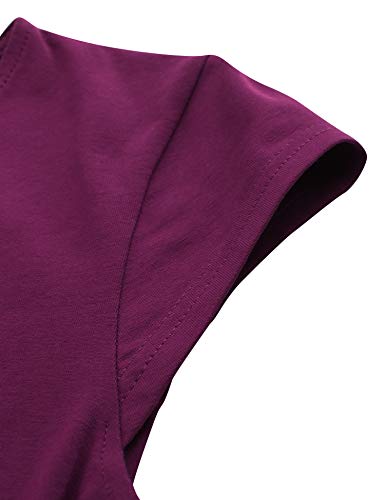 Elegant Dresses, Laksmi Womens Casual Dress A Line Cap Sleeve V Neck X-Large, Magenta