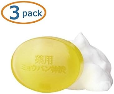 BoxCave KorinPharm Alum Persimmon Juice Soap, Natural clear soap, Antibacterial gentle cleansing bar, aging odor soap - Made in Japan (3 PACK)