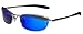 JiMarti Polarized Aviator P27 Sunglasses (Silver & Blue Mirror)
