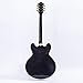 2019 NEW GROTE 335 style Jazz Electric Guitar Flame Maple top Semi-Hollow Body Gold Hardware (black)