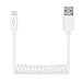 iphone charger [Apple MFi Certified] Yellowknife 3.3ft 1m Spring Coiled Lightning to USB Cable Charger for iphone 7/ 7 Plus / 6/ 6s/ 6 Plus/ 6s plus , iPad Air/ Mini /Pro, iPod (Extra Strong, White)