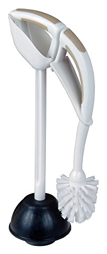 Toilet Set /Plunger and Toilet Brush Together (white)