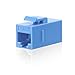 VCE 12-Pack RJ45 CAT6 Female to Female Keystone Coupler, Inline UTP Keystone Coupler for Cat6 Cat5 Cables, Blue