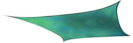 Unique Plastic 50% Sun Shade Sail with Attached Chords (10 ft x 12 ft, Green)