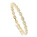 Yellow Gold-Tone Plated Stackable Endless Eternity Ring Cubic Zirconia Sterling Silver 925 (Sizes 3-15)