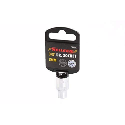 NEILSEN 3/8 Drive 8MM Socket CT5007 Chrome VANDIUM - Super Lock